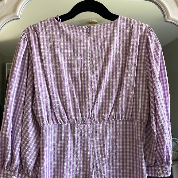 Zara Purple Gingham Dress - Picture 6 of 6
